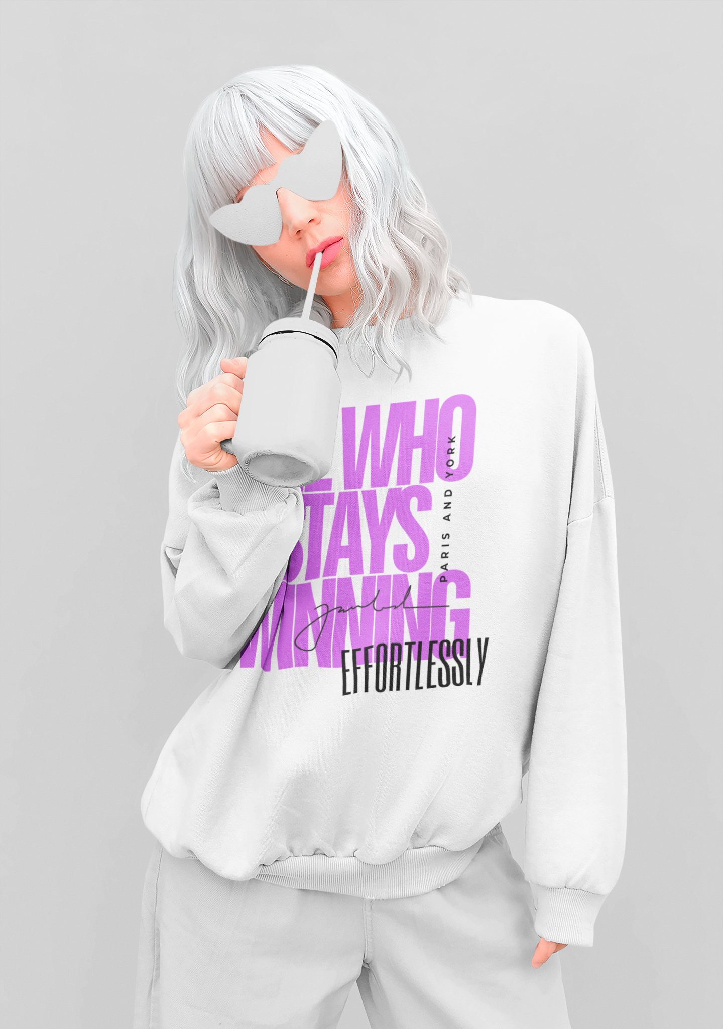 SHE WHO STAYS WINNING EFFORTLESSLY | Women's Sweatshirt