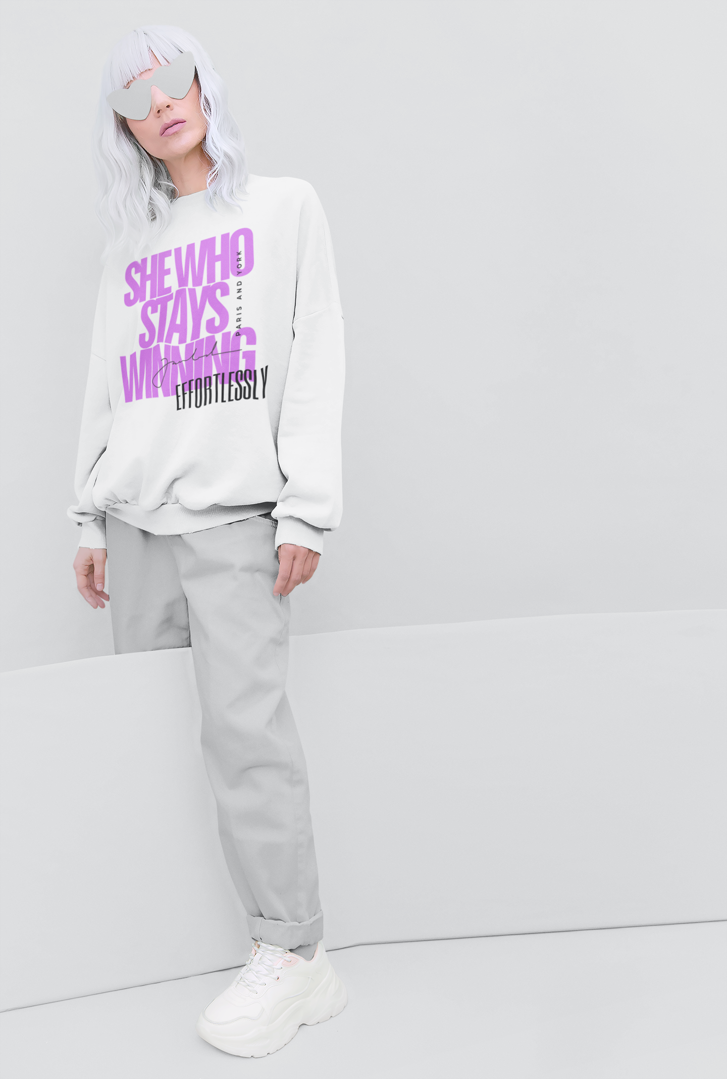 SHE WHO STAYS WINNING EFFORTLESSLY | Women's Sweatshirt